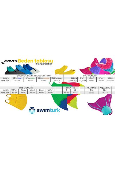 Finis Yellow Monofin - Pallet Foil Pattern