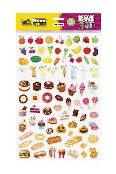 Nova Color Yiyecekler Eva Sticker Çıkartma (a4) Nc-687 20x30 cm