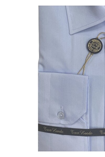TWO HANDS Чоловіча класична сорочка великого розміру синього кольору 1806
