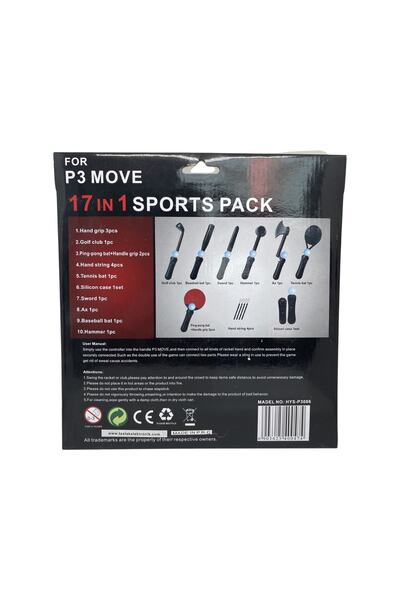 YUES PS Move VR Spor Aksesuar Seti – 17 Parça, PS5/PS4/PS3 Uyumlu Montaj Aparatları