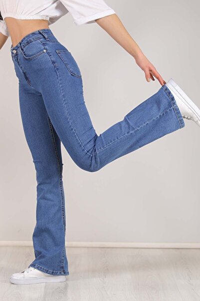 Ramrod Flare Leg Colorfast Blue Flare Jeans Pantaloni din denim