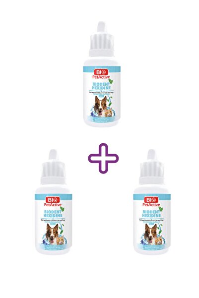 Bio PetActive Biodent Hexidine 50 ml 3’lü Set | Kedi ve Köpekler İçin Ağız & ...