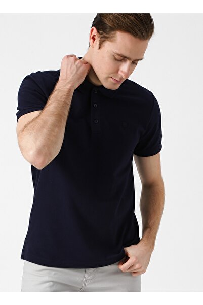 LİMON COMPANY Limon Erkek Lacivert Pamuklu Polo Yaka T-shirt