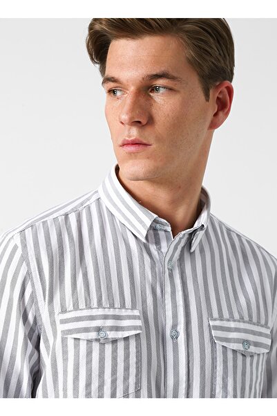 North Of Navy Uzun Kollu Bej Erkek Gömlek