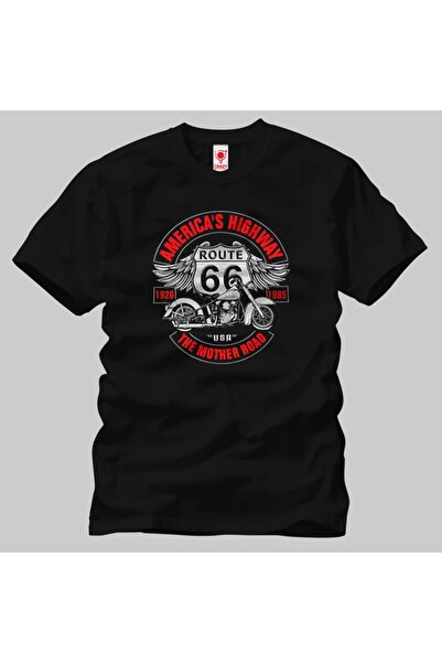 Built By Crazy Američka auto-putna majica The Mother Road unisex