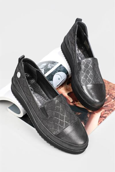 Mammamia Deri Rahat Taban Günlük Çelik Ays Kadın Ayakkabı 3415