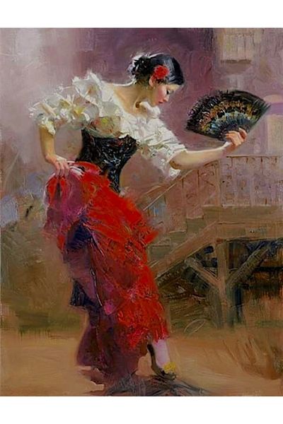 Marcel Kristal Tablo Spanish Karmen Diamond Mosaic Painting 43X56Cm