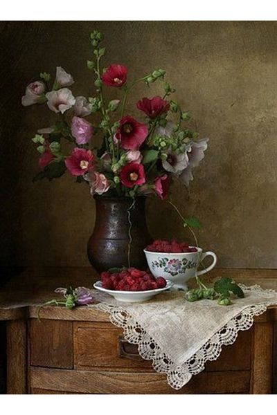 Marcel Kristal Tablo 40x55cm Diamond Mosaic Painting - Raspberry in the Kitchen