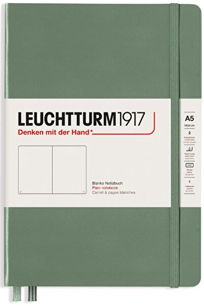 Leuchtturm1917 Orta Boy (a5), Sakin Renkler Serisi Not Defteri, Sert Kapak, D...