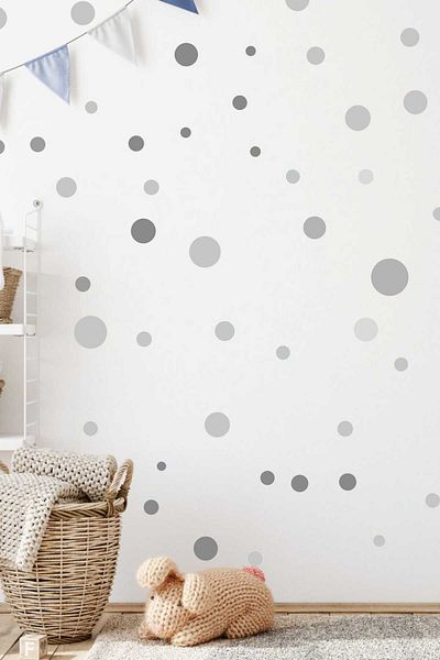 Piksel Grafik Gray Dots Wall Sticker