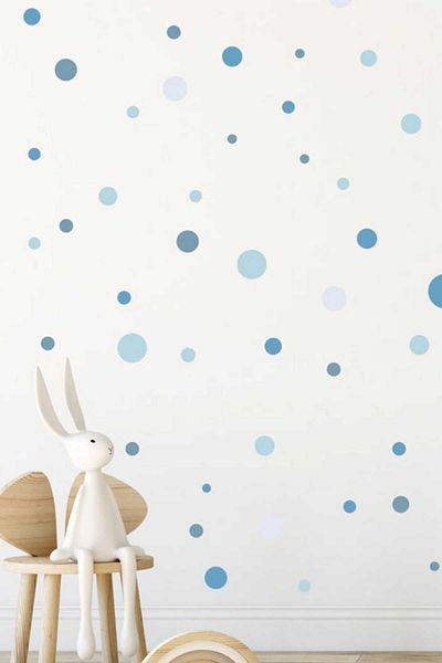 Piksel Grafik Blue Dots Wall Sticker