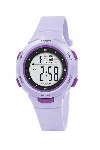 captiva Digital 30 Mt Water Resistant Children's Handle with Light Alarm Stopwatch and Calendar with Silicone Cord