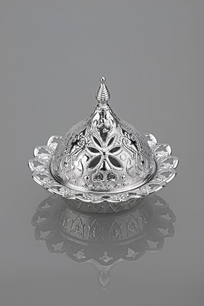 MOS'EV Gümüş Metal Orta Lokumluk Çap.10cm
