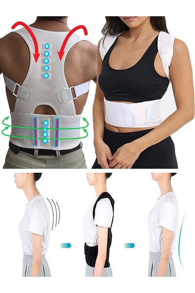 Ankaflex Upright Posture Corset Anti-Hunchback Waist Shoulder Magnetic Orthopedic Corset for Women Men Standing Upright