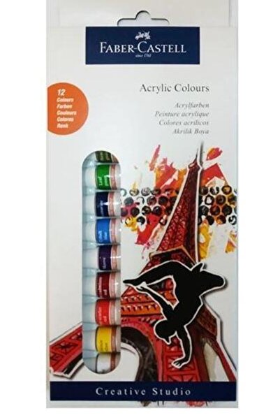 Faber Castell Akrilik Boya 12 Renk 12 Ml 169501 /