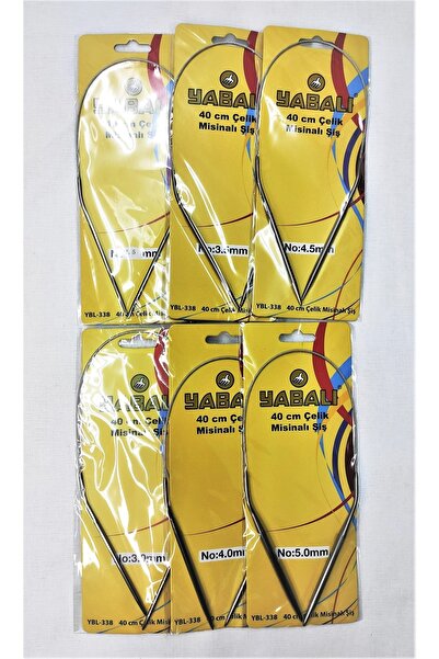 ATMACA TUHAFİYE Set de frigarui din titan de 40 cm (MİSİNASI 20 cm) de la capăt la capăt - 6 bucăți 2,5-3-3,5-4-4,5-5 numere