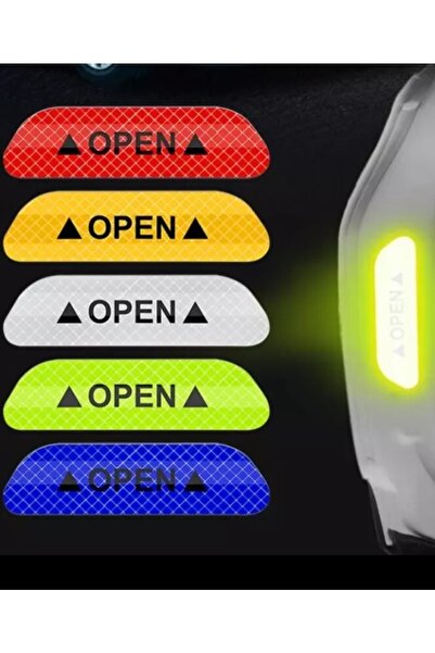 HERŞEY FIRSAT All-Chance Auto Door Warning Sticker 4 Pieces - Red