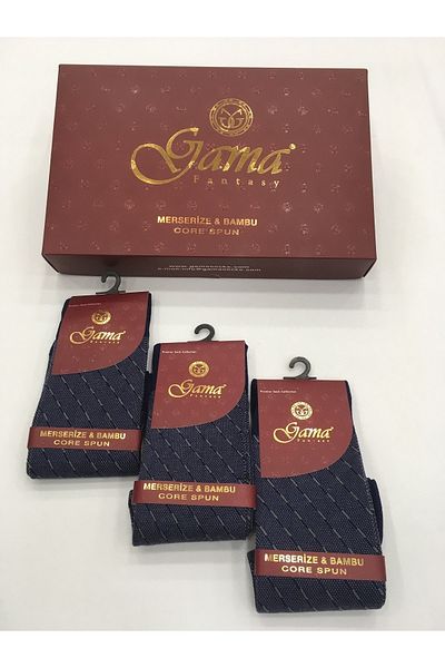 Gama Çorap 3 броя тънки летни мъжки чорапи с шарки, 100% естествен мерсеризиран + бамбуков микс, без найлон