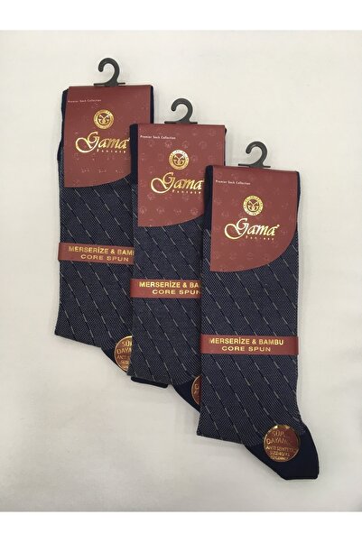 Gama Çorap 3 броя тънки летни мъжки чорапи с шарки, 100% естествен мерсеризиран + бамбуков микс, без найлон
