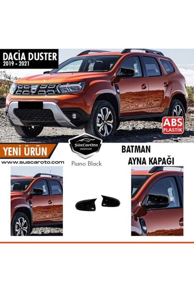 ŞüsCarOto Dacia Duster 2 2018 Sonrası Batman Yarasa Ayna Kapağı Piano Black A...