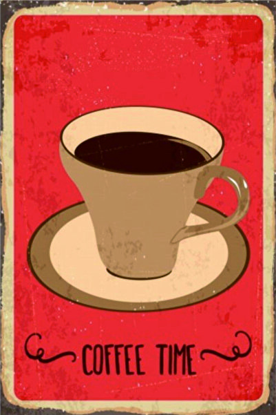 RET Dizayn Διακοσμητικό ρετρό πλαίσιο τραπεζιού από MDF σε χρώμα καφέ