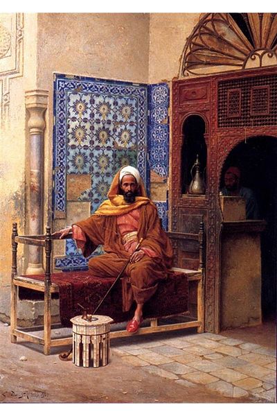 Marcel Kristal Tablo Ottoman Coffee Shop Diamond Mosaic Painting 48x66 Cm