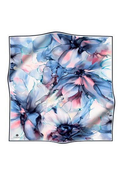 Vissona Γυναικείο μεταξωτό μαντήλι Twill Baby Blue Powder