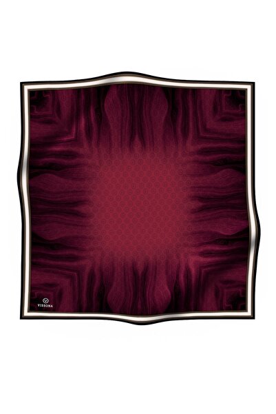 Vissona Women's Twill Silk Scarf Burgundy