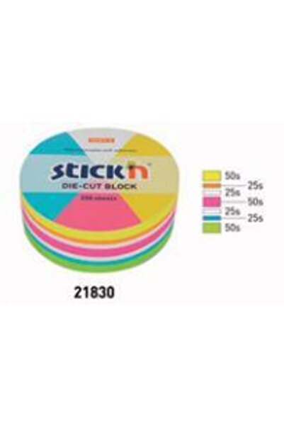 Hopax Not Kağıdı Stıckn 67x67 Neon Yuvarlak 250 Yp 21830