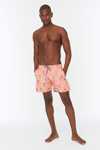 Trendyol Collection Swim Shorts - Pink - Textured