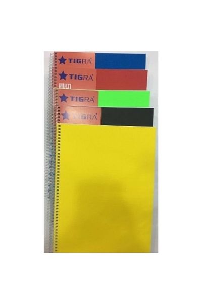 Tigra Td-072/1 Caiet A4 cu spirală cu rigle - 72 coli PP Copertă