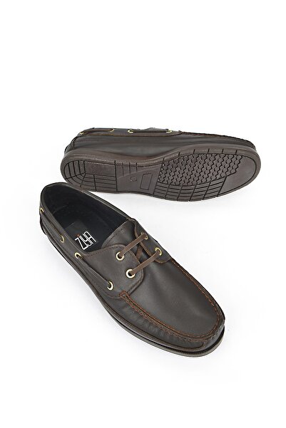 Ziya Ανδρικά καθημερινά παπούτσια από γνήσιο δέρμα - 141423z291 καφέ