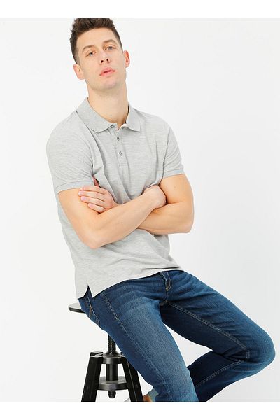 LİMON COMPANY Short Sleeve Plain Men's Polo T-Shirt