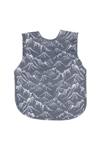 Modakids Mountain Patterned Liquid Proof 2-5 Years Old Children's Nutrition and Activity Bib