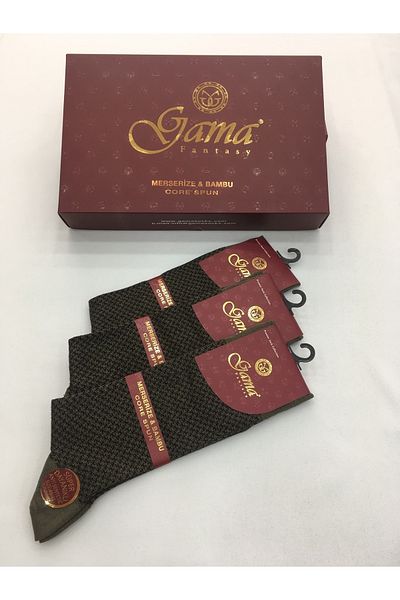 Gama Çorap 3 τεμάχια Mercerized + Bamboo Blended 100% Natural Nylon Δωρεάν Ζακάρ με σχέδιο Λεπτές καλοκαιρινές ανδρικές κάλτσες