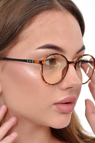 PETİTO Patron Leopar Ultem Sap Unix Mavi Işık Koruyucu Ekran Gözlüğü (50-18-145 Orta Ölçekte Hafif Ve Ince)