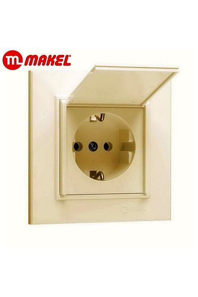 MAKEL Karea Cream Covered Grounded Socket (cream)