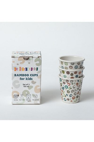One Little Foodie Bamboo Cup Set of 3 (120 Ml)