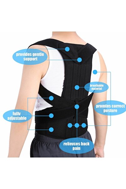 eryatex Upright Posture Corset Shoulder Back Support Spine Corrector Double Underwire Anti-Hump Back Corset