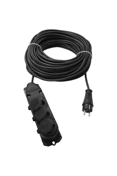 OEM 40mt Siyah 3x1.5 Ttr Kaucuk Uzatma Seyyar 3 Lü