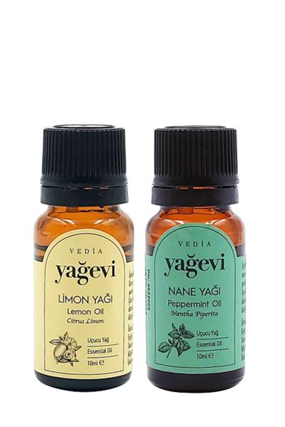 Yağevi Lemon and Mint Oil 10ml - Essential Oil Set of 2