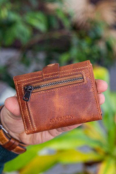 Garbalia Стокхолм портфейл от естествена кожа Crazy Tan с отделение за монети