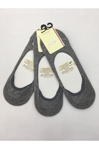 Gama Çorap 3 Pieces Bamboo 100% Natural Nylon Free Solid Colored Silicone Thin Summer Men's Ballerinas