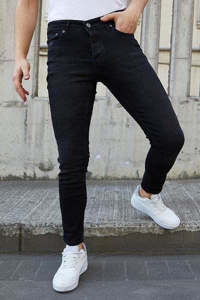 Ser Joven Ανδρικό τζιν με μαύρη πέτρα Slim Fit