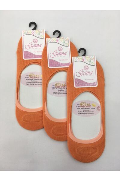 Gama Çorap 3 Pieces 100% Natural Nylon-free Silicone Solid Colored Women's Summer Ballerinas