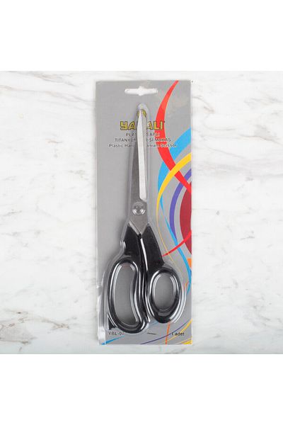 Yabalı Titanium Series Black Scissors with Plastic Handle Ybl - 071 \ Number 6
