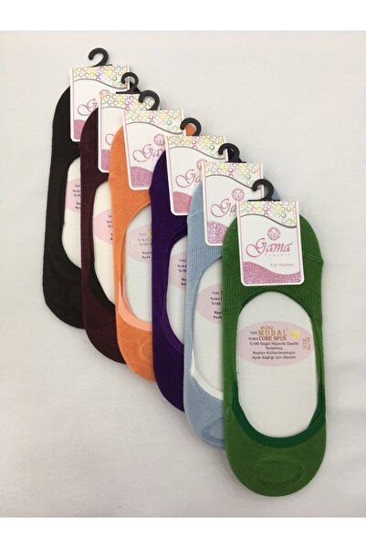 Gama Çorap 6 броя тънки летни дамски балерини от микромодал, 100% естествени, без найлон, едноцветни, силиконови