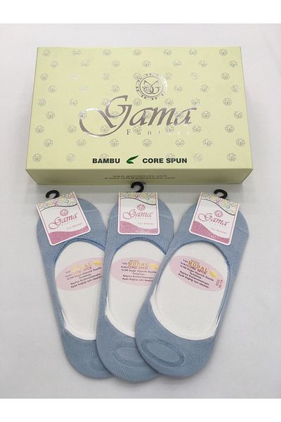 Gama Çorap 3 bucăți micro modal 100% natural fără nailon, culoare uni, silicon, balerini subțiri de vară pentru femei