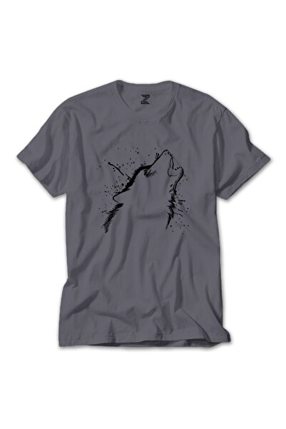 Z zepplin تي شيرت وولف فول مون رمادي