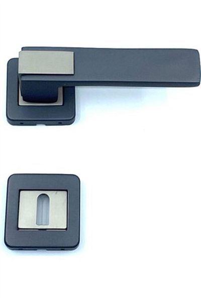 Sofuoğlu Asude / Ç.Kare Rosette Matte Anthracite Matte Satin Room Handle (Alm)